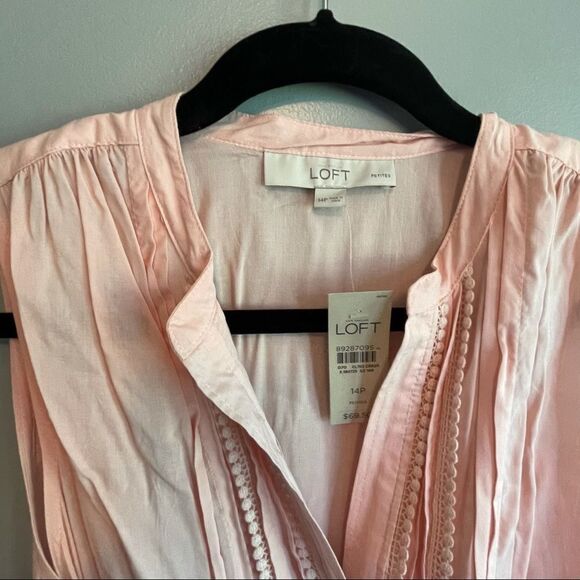 New with tags Loft Blush Pink Dress sleeveless women’s size 14P Petites 14 P - Picture 3 of 4